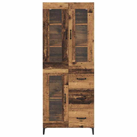 vidaXL Highboard Old Wood 69.5 x 34 x 180 cm Engineered Wood