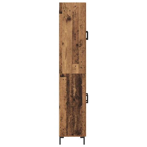 vidaXL Highboard Old Wood 69.5 x 34 x 180 cm Engineered Wood