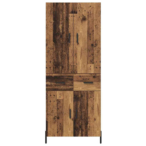 vidaXL Highboard Old Wood 69.5 x 34 x 180 cm Engineered Wood