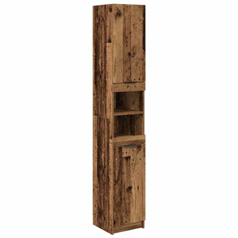 vidaXL Bathroom Cabinet Set with Shelf Old Wood Engineered Wood