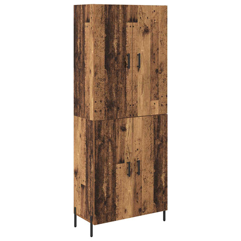 vidaXL Highboard Old Wood 69.5 x 34 x 180 cm Engineered Wood