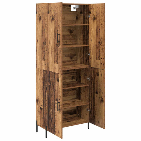 vidaXL Highboard Old Wood 69.5 x 34 x 180 cm Engineered Wood
