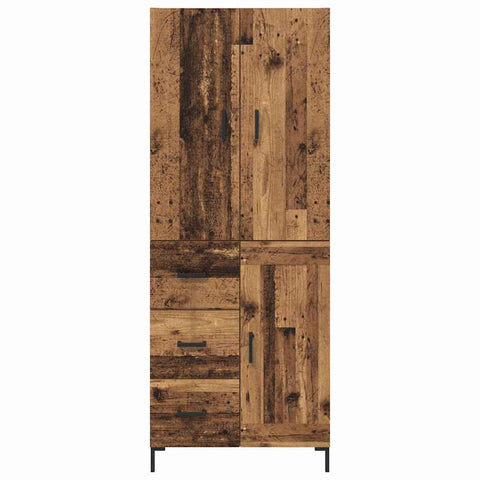 vidaXL Highboard Old Wood 69.5 x 34 x 180 cm Engineered Wood