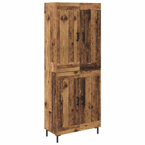 vidaXL Highboard Old Wood 69.5 x 34 x 180 cm Engineered Wood