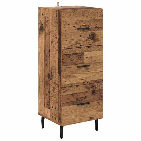 vidaXL Highboard Old Wood 34.5 x 34 x 180 cm Engineered Wood