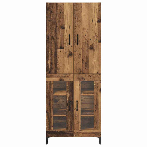 vidaXL Highboard Old Wood 69.5 x 34 x 180 cm Engineered Wood