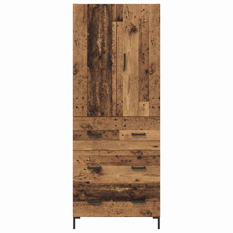 vidaXL Highboard Old Wood 69.5 x 34 x 180 cm Engineered Wood