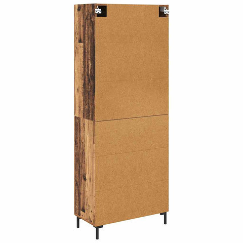 vidaXL Highboard Old Wood 69.5 x 34 x 180 cm Engineered Wood