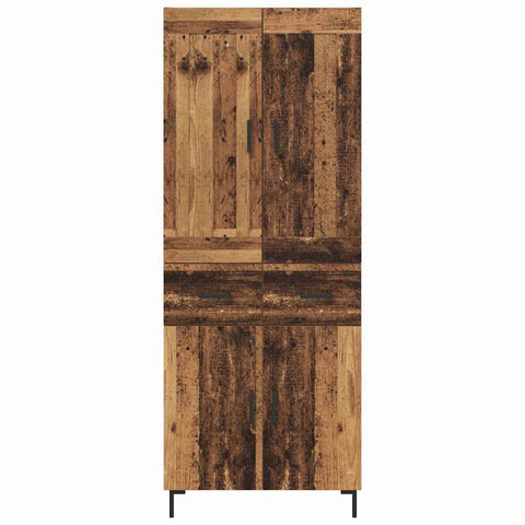 vidaXL Highboard Old Wood 69.5 x 34 x 180 cm Engineered Wood