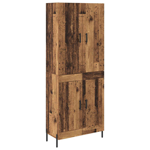 vidaXL Highboard Old Wood 69.5 x 34 x 180 cm Engineered Wood