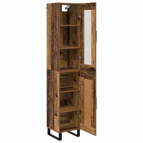vidaXL Highboard Old Wood 69.5 x 34 x 180 cm Engineered Wood