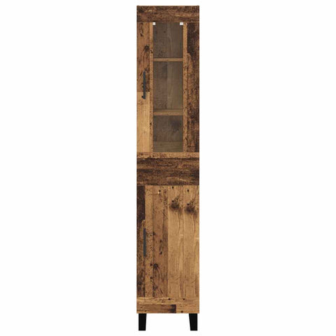 vidaXL Highboard Old Wood 69.5 x 34 x 180 cm Engineered Wood
