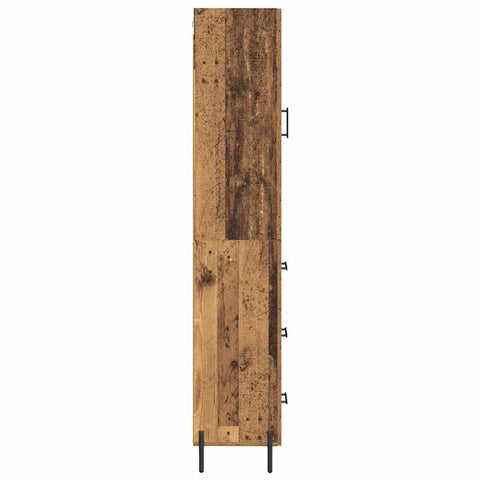 vidaXL Highboard Old Wood 34.5 x 34 x 180 cm Engineered Wood