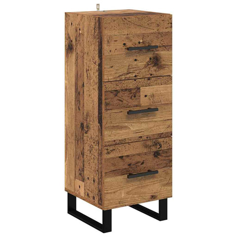 vidaXL Highboard Old Wood 69.5 x 34 x 180 cm Engineered Wood