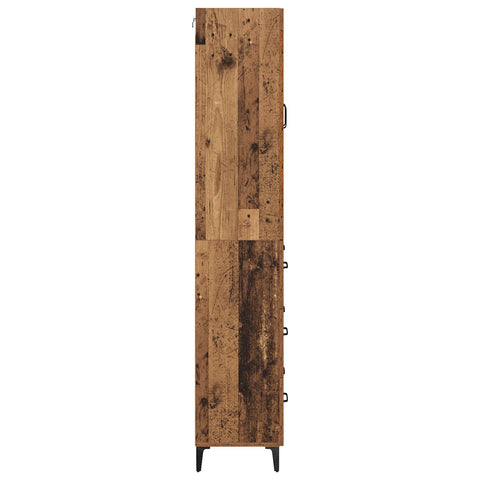 vidaXL Highboard Old Wood 69.5 x 34 x 180 cm Engineered Wood