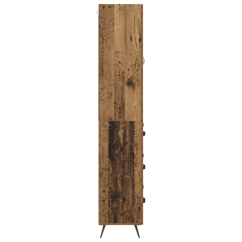 vidaXL Highboard Old Wood 69.5 x 34 x 180 cm Engineered Wood