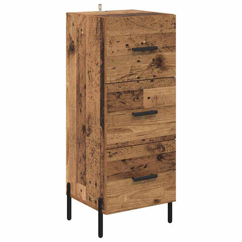 vidaXL Highboard Old Wood 34.5 x 34 x 180 cm Engineered Wood
