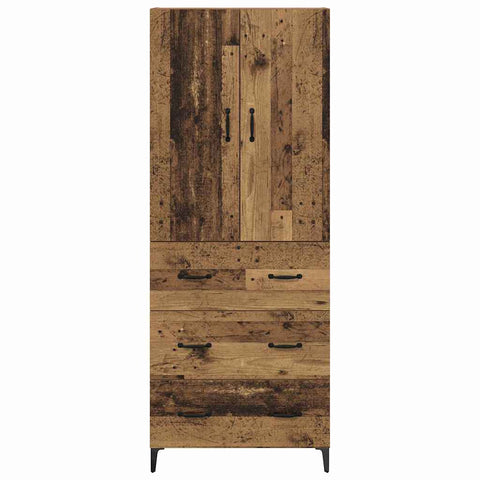 vidaXL Highboard Old Wood 69.5 x 34 x 180 cm Engineered Wood
