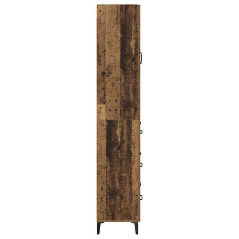 vidaXL Highboard Old Wood 69.5 x 34 x 180 cm Engineered Wood
