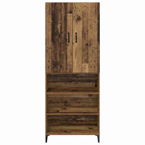 vidaXL Highboard Old Wood 69.5 x 34 x 180 cm Engineered Wood