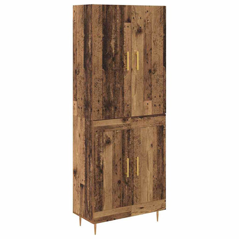 vidaXL Highboard Old Wood 69.5 x 34 x 180 cm Engineered Wood