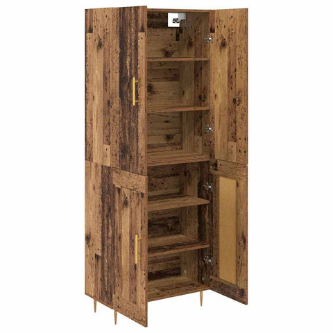 vidaXL Highboard Old Wood 69.5 x 34 x 180 cm Engineered Wood