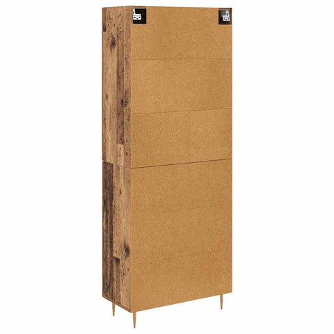 vidaXL Highboard Old Wood 69.5 x 34 x 180 cm Engineered Wood