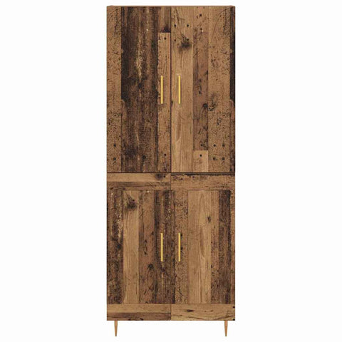 vidaXL Highboard Old Wood 69.5 x 34 x 180 cm Engineered Wood
