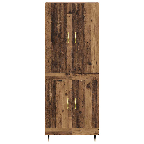 vidaXL Highboard Old Wood 69.5 x 34 x 180 cm Engineered Wood