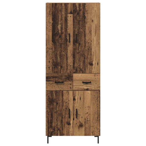 vidaXL Highboard Old Wood 69.5 x 34 x 180 cm Engineered Wood