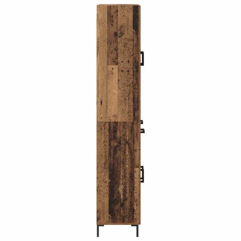 vidaXL Highboard Old Wood 69.5 x 34 x 180 cm Engineered Wood