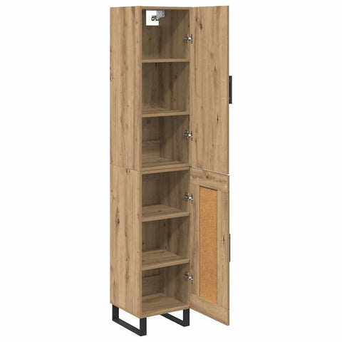 vidaXL Highboard Artisan Oak 34.5 x 34 x 180 cm Engineered Wood