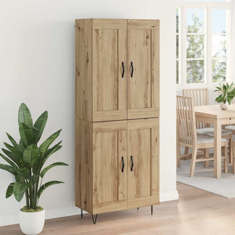 vidaXL Highboard Artisan Oak 69.5 x 34 x 180 cm Engineered Wood