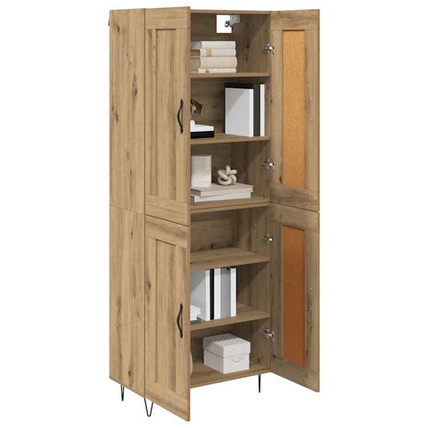 vidaXL Highboard Artisan Oak 69.5 x 34 x 180 cm Engineered Wood