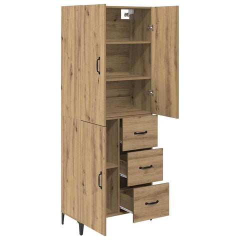 vidaXL Highboard Artisan Oak 69.5 x 34 x 180 cm Engineered Wood