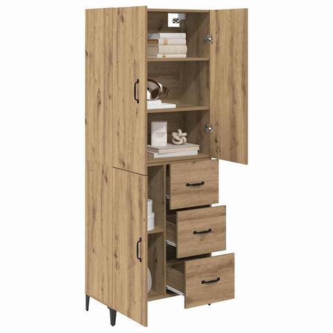 vidaXL Highboard Artisan Oak 69.5 x 34 x 180 cm Engineered Wood