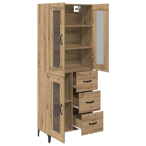 vidaXL Highboard Artisan Oak 69.5 x 34 x 180 cm Engineered Wood