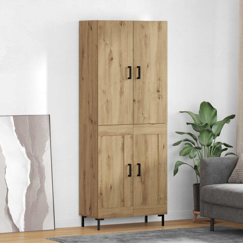 vidaXL Highboard Artisan Oak 69.5 x 34 x 180 cm Engineered Wood