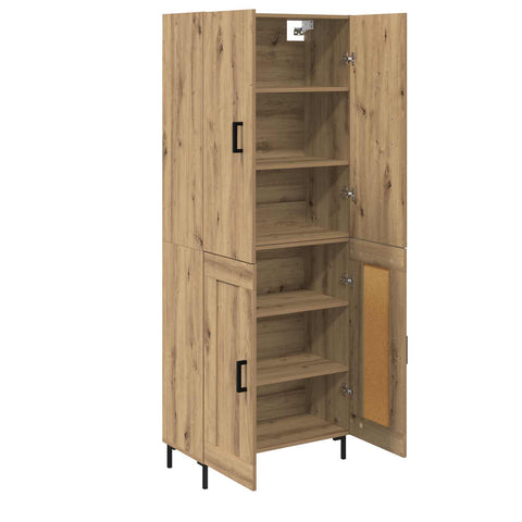 vidaXL Highboard Artisan Oak 69.5 x 34 x 180 cm Engineered Wood