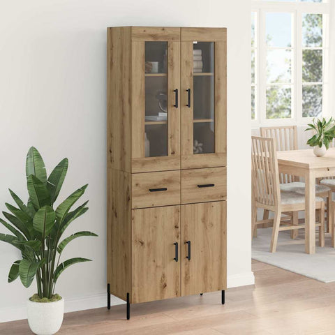 vidaXL Highboard Artisan Oak 69.5 x 34 x 180 cm Engineered Wood