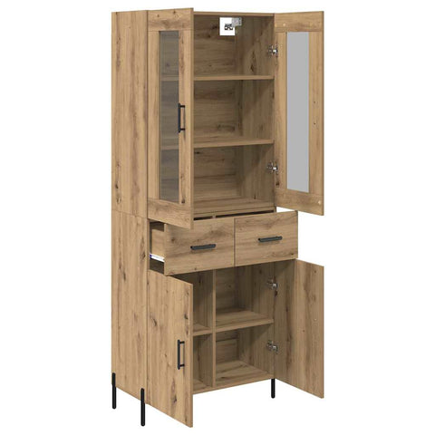 vidaXL Highboard Artisan Oak 69.5 x 34 x 180 cm Engineered Wood