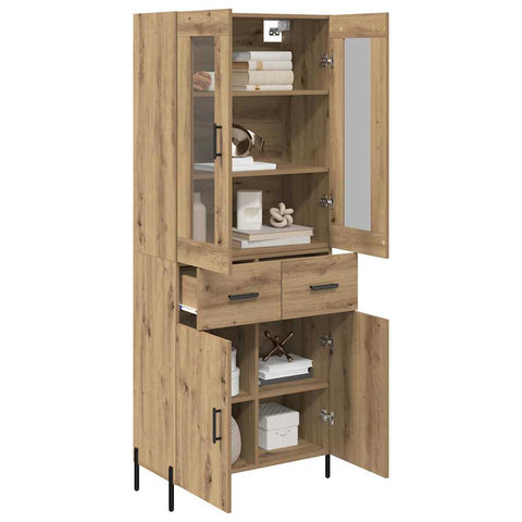 vidaXL Highboard Artisan Oak 69.5 x 34 x 180 cm Engineered Wood