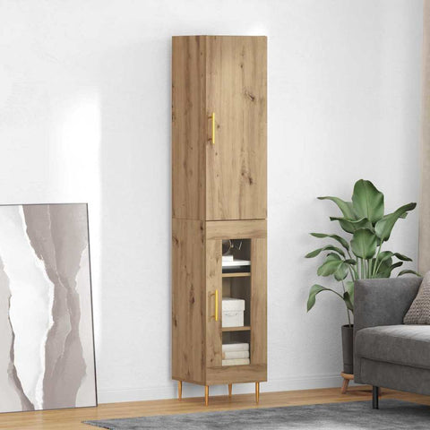 vidaXL Highboard Artisan Oak 34.5 x 34 x 180 cm Engineered Wood
