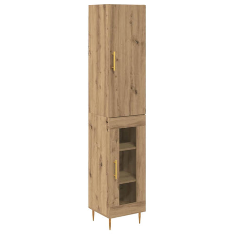 vidaXL Highboard Artisan Oak 34.5 x 34 x 180 cm Engineered Wood