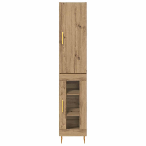 vidaXL Highboard Artisan Oak 34.5 x 34 x 180 cm Engineered Wood