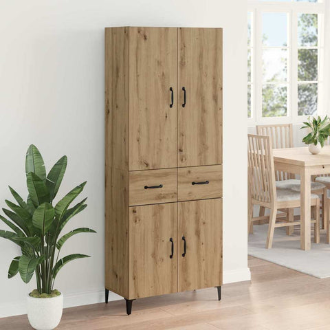 vidaXL Highboard Artisan Oak 69.5 x 34 x 180 cm Engineered Wood