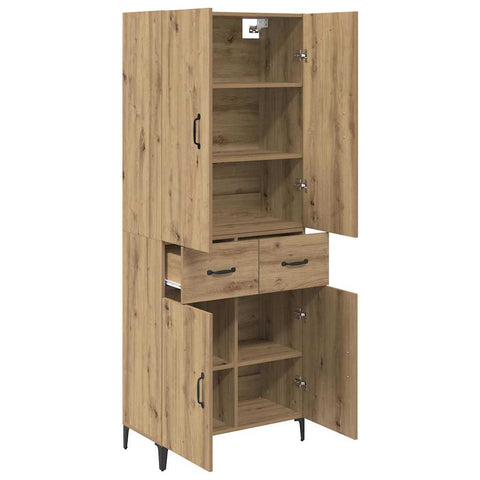 vidaXL Highboard Artisan Oak 69.5 x 34 x 180 cm Engineered Wood