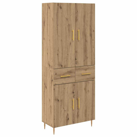 vidaXL Highboard Artisan Oak 69.5 x 34 x 180 cm Engineered Wood