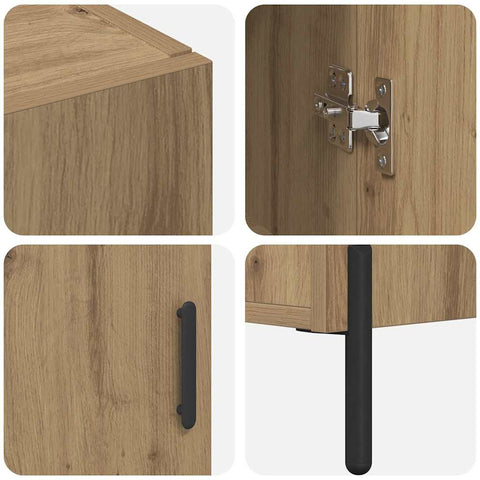 vidaXL Highboard Artisan Oak 69.5 x 34 x 180 cm Engineered Wood