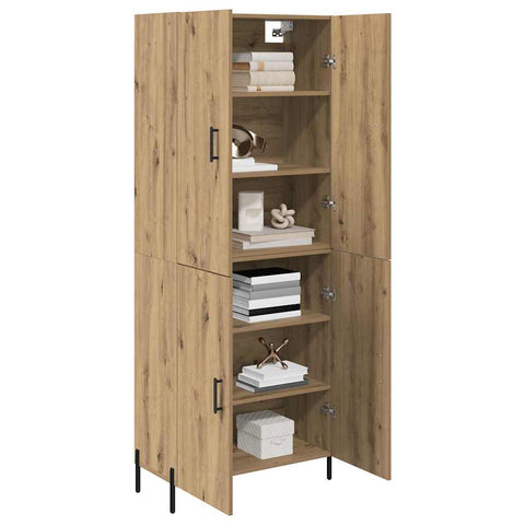vidaXL Highboard Artisan Oak 69.5 x 34 x 180 cm Engineered Wood